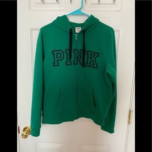 Green Pink Zip Up Jacket
